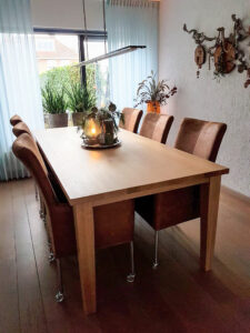 Eetkamertafel aanpassen