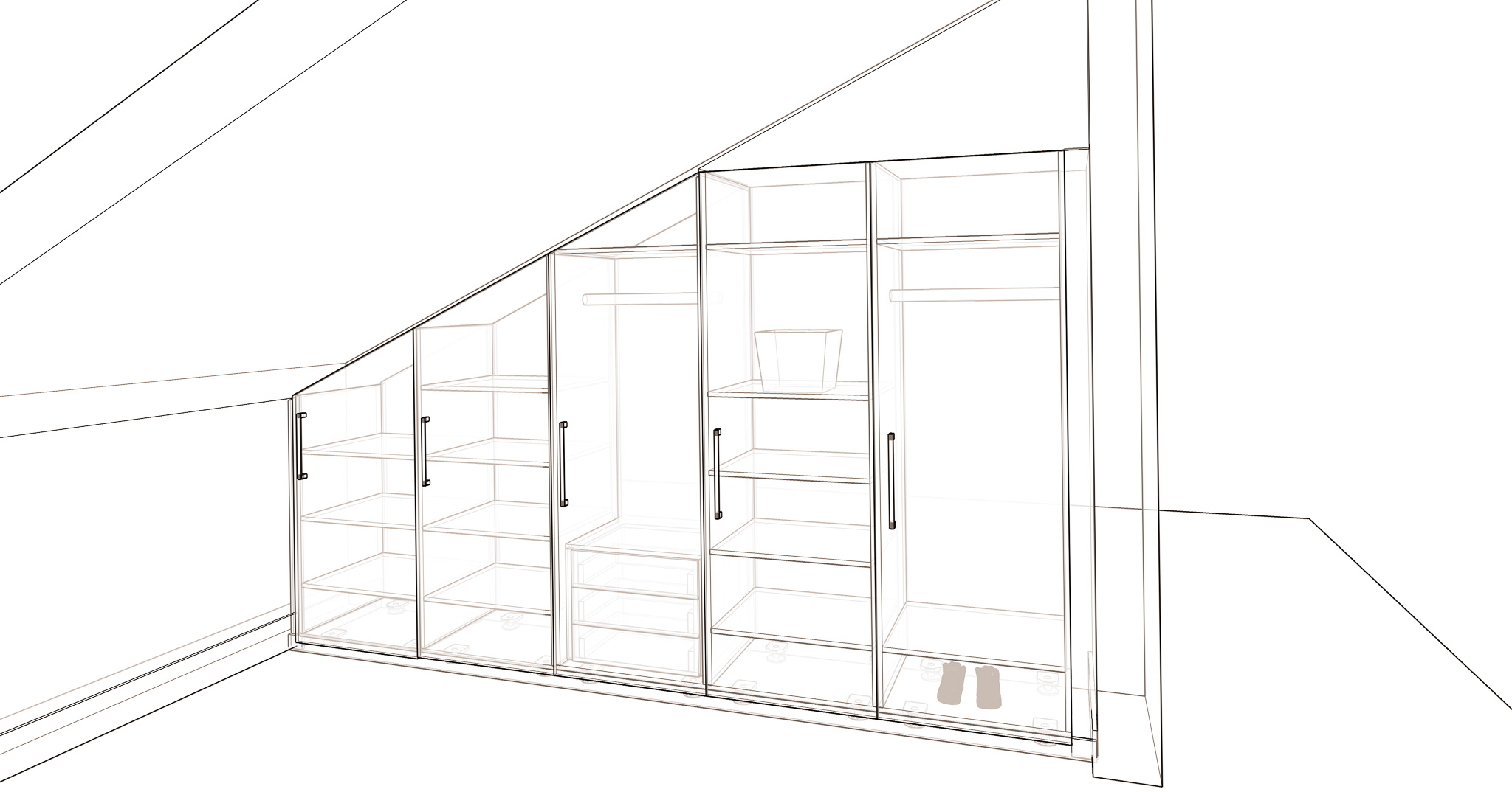 Contact Kast Schuin Slaapkamer